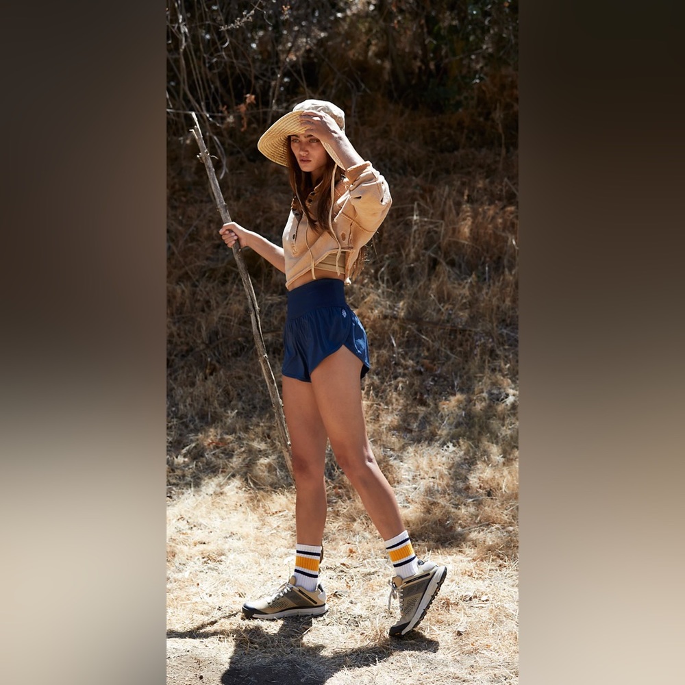 Free People Movement Game Time Shorts Navy